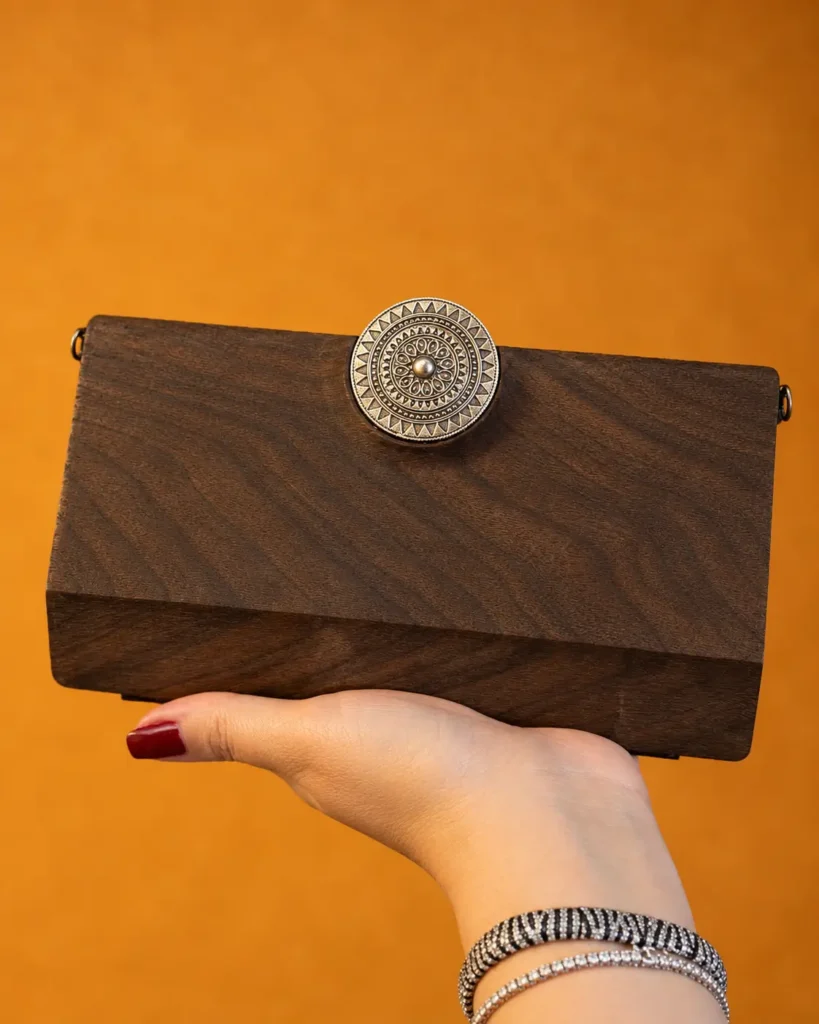 Oak Trove Hand Bag in Hand Red Nail Orange BG